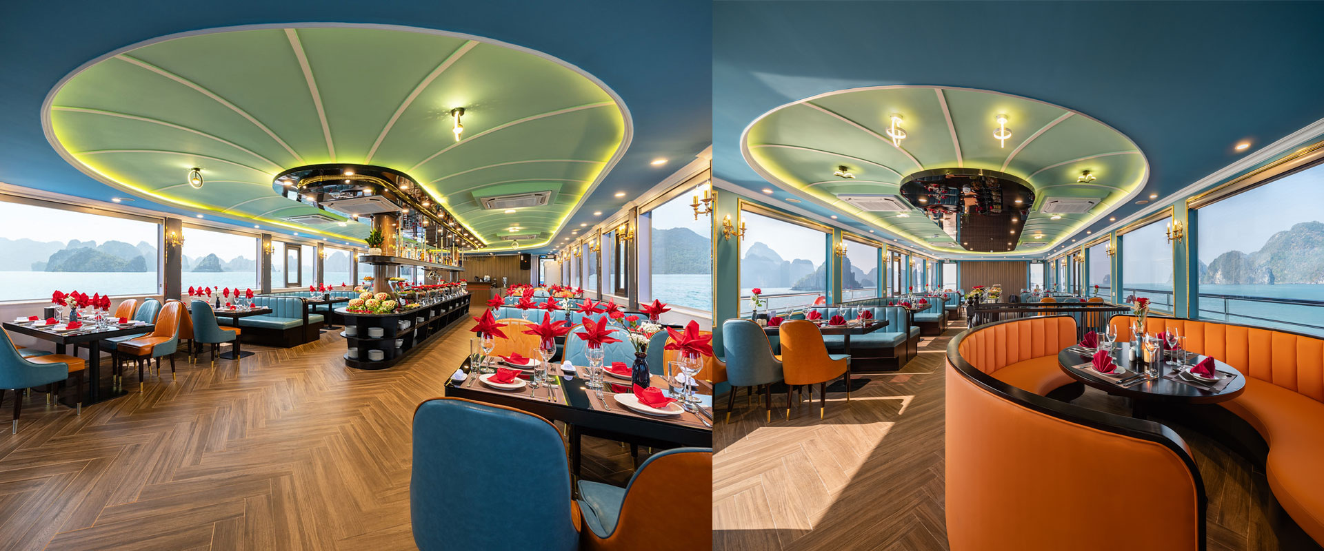Restaurant- Aurora Halong Cruises