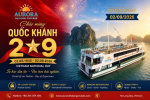 Khuyến mại 2/9 du thuyền Aurora Halong Cruises